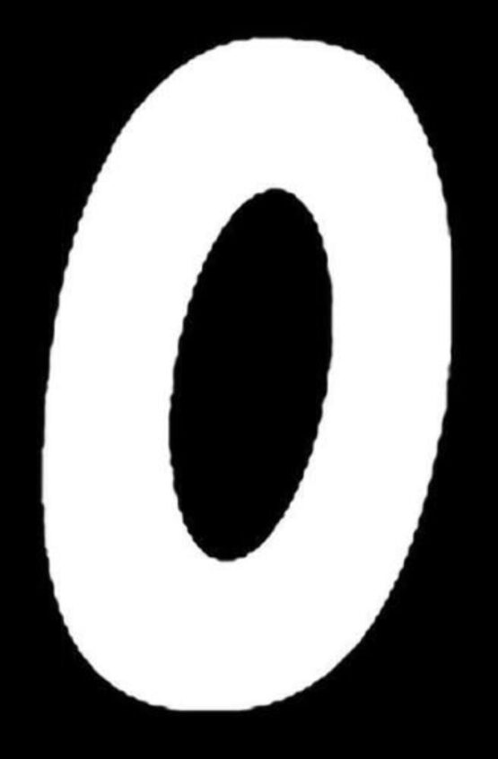 #0 6" Tall White "SX" Stick-On Race Numbers - 3 Pack