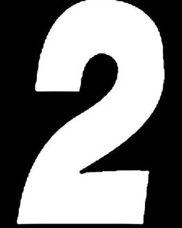 #2 7" Tall White "SX" Stick-On Race Numbers - 3 Pack