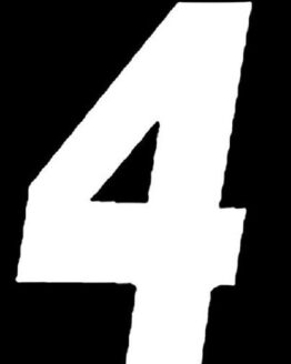 #4 5" Tall White "SX" Stick-On Race Numbers - 3 Pack