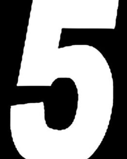 DIRT DIGITS SX 8in White #5 Super X Number Decals 3-Pack