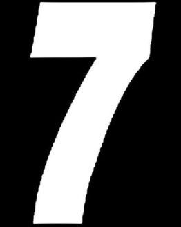 #7 5" Tall White "SX" Stick-On Race Numbers - 3 Pack