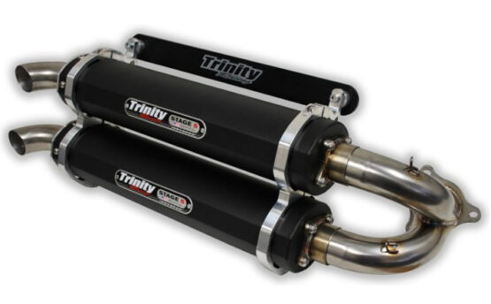 Stage 5 Slip On Exhaust - Dual Black Mufflers - Image 2