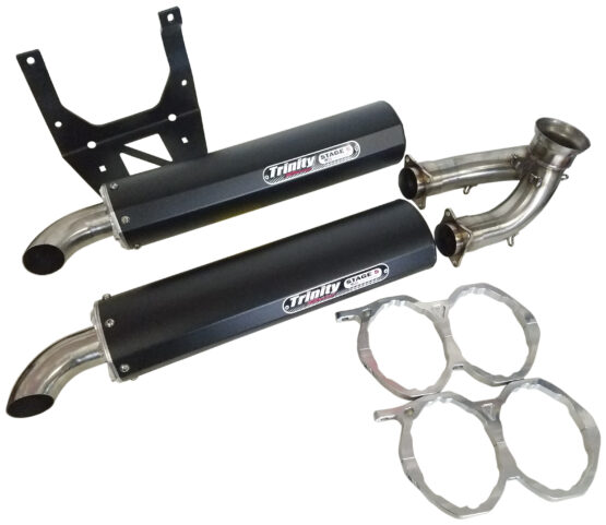 Stage 5 Slip On Exhaust - Dual Black Mufflers - Image 7