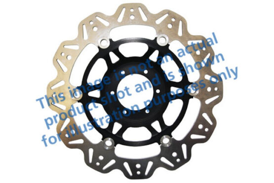 VEE Style Brake Rotors - Black Center Front Set - Image 2