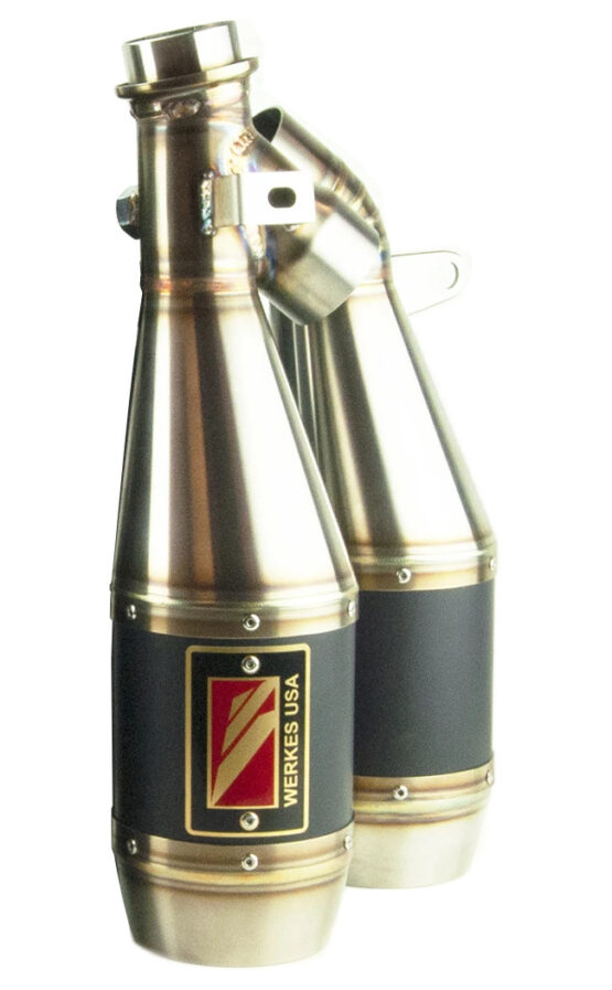 Black Center Dual GP Slip On Exhaust w/ dB Killers
