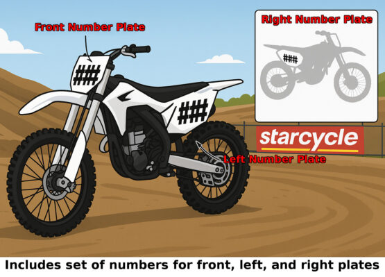 #0 6" Tall White "SX" Stick-On Race Numbers - 3 Pack - Image 3