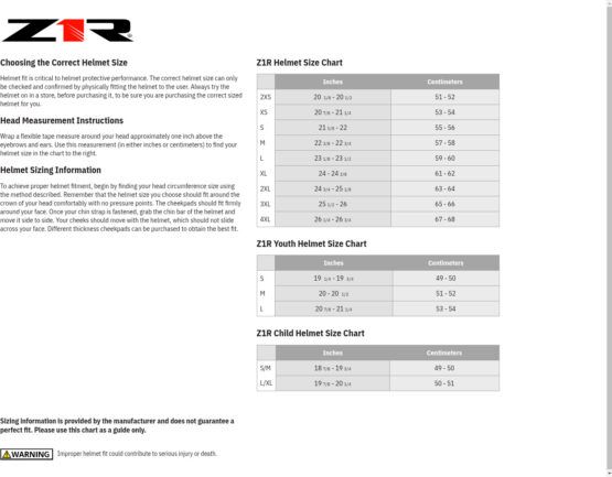 Z1R Warrant Sombrero Helmet XS Black/Gold - Image 5