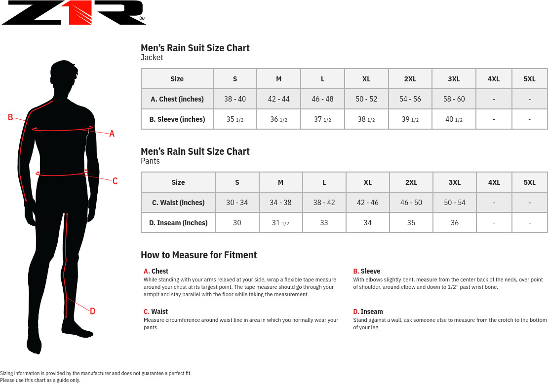 Z1R 2-Piece Waterproof Rainsuit Black XL - Image 3