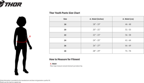 Thor Youth Sector Checker Pants White Navy Red Size 26 - Image 4