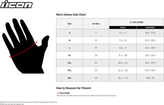ICON Anthem3 Gloves Black Men's 3XL - Image 3