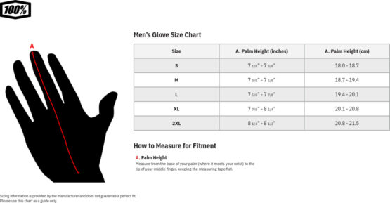 100% Langdale Black Gloves Small - Image 2