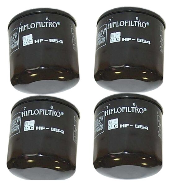 HF554 Oil Filter - Black - 4 Pack