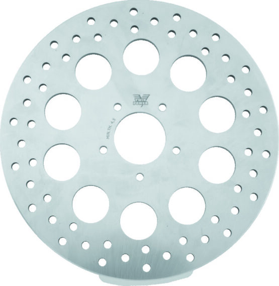 TwinPower Front 11.8in Brake Rotor Stainless For 08-17 Harley Touring Dyna