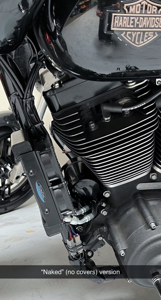 UltraCool SMT-4 Side Mount Naked Oil Cooler Kit Black For Harley Dyna FXR Touring - Image 8