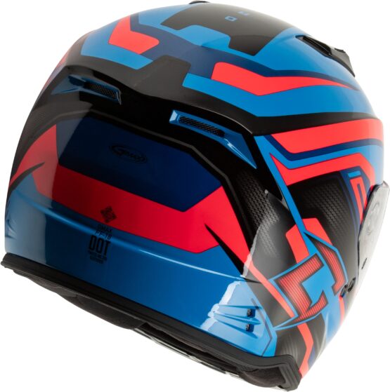 GMAX FF-18 Drift Helmet Black/Blue/Red Medium - Image 3