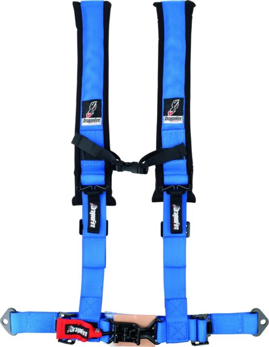DragonFire Racing 4-Point H-Style Harness Blue 2in Buckle