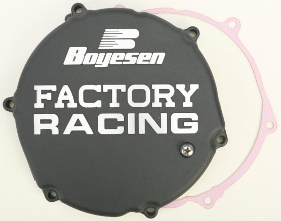 Boyesen Factory Racing Clutch Cover Black Aluminum Fits 93-02 Kawasaki KX250