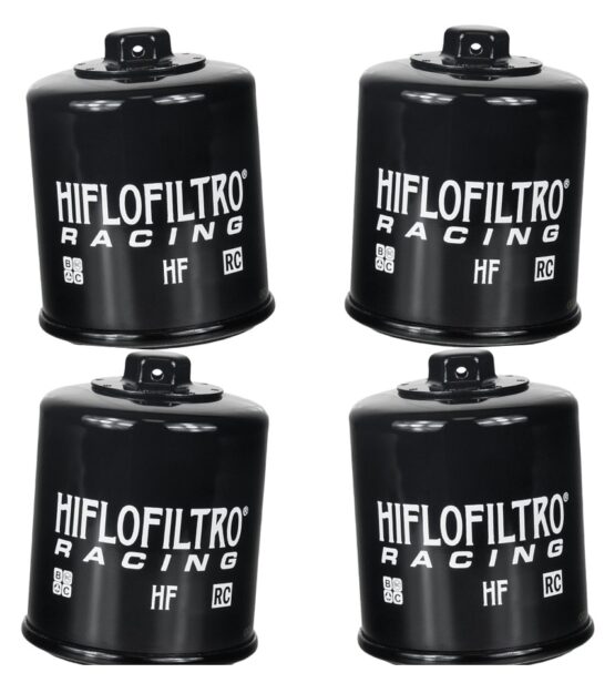 HF138RC Race Oil Filter - Black - 4 Pack