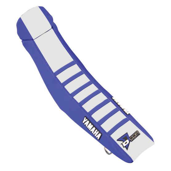 D'Cor Blue/White Seat Cover w/ Blue Ribs Fits 14-19 Yamaha WR YZ