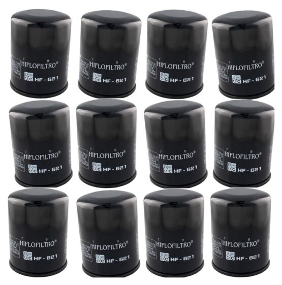 HF621 Oil Filter - Black - 12 Pack