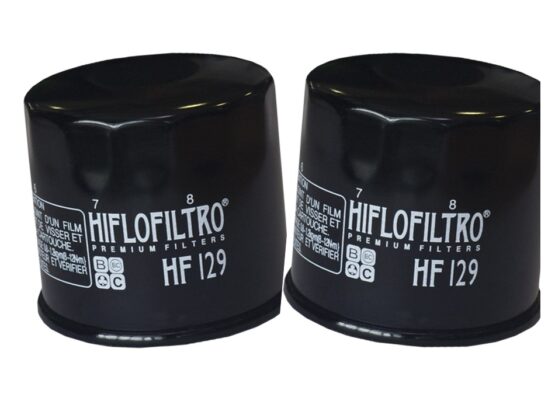 HF129 Oil Filter - Black - 2 Pack