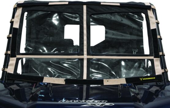 QuadBoss Soft Windshield Black Fits 15-19 Polaris Ranger 1000 Diesel - Image 2