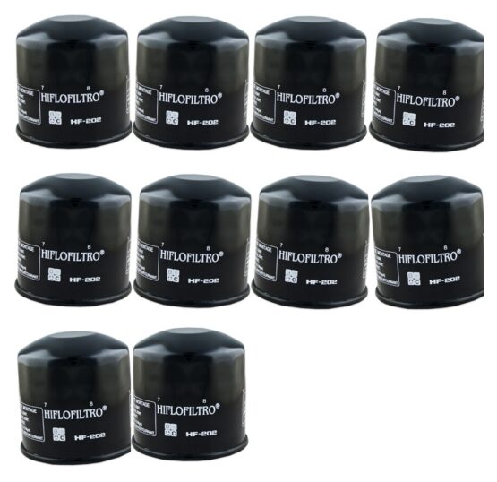 HF202 Oil Filter - Black - 10 Pack