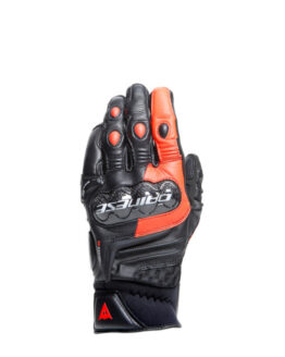 Dainese Carbon 4 Short Leather Gloves Black/Red XS