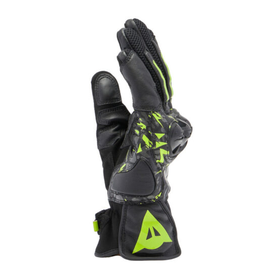Dainese Mig 3 Unisex Leather Gloves Black/Anthracite/Yellow L - Image 2