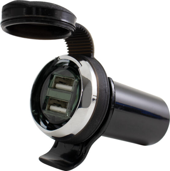 Koso Dual USB Adapter Direct Fit for Harley-Davidson 1992-Up