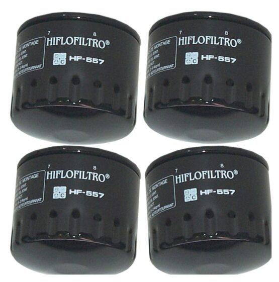 HF557 Oil Filter - Black - 4 Pack