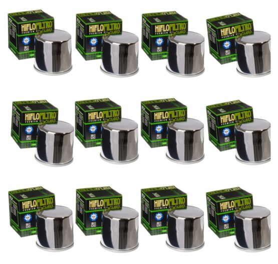 HF204C Oil Filter - Chrome - 12 Pack