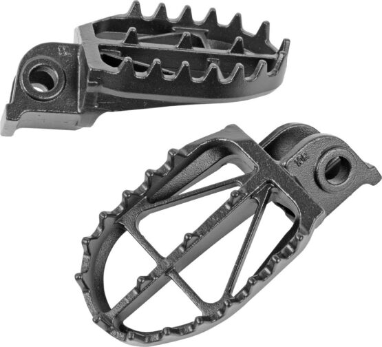 DRC 57mm Ultra Wide Footpegs Steel Black For KTM, Husqvarna, Beta