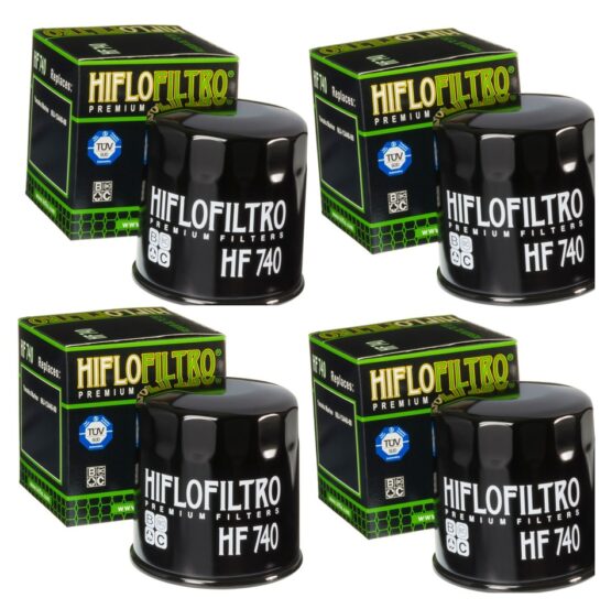 HF740 Oil Filter - Black - 4 Pack