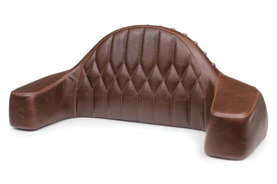 Vint Pass Backrest w/Diam Stitch - Brown