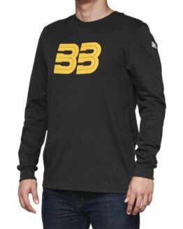 100% BB33 Long Sleeve Tee Black XXL Unisex