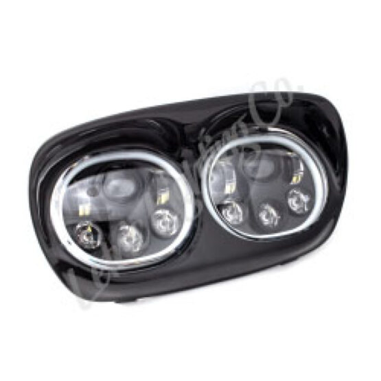 Letric Lighting 5.75" Dual LED Headlight with Halo for Road Glide