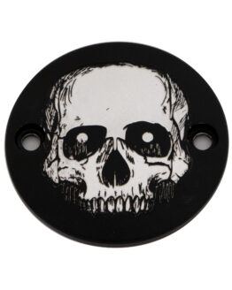 Custom Engraving Skull Timer Cover Black for Harley M8