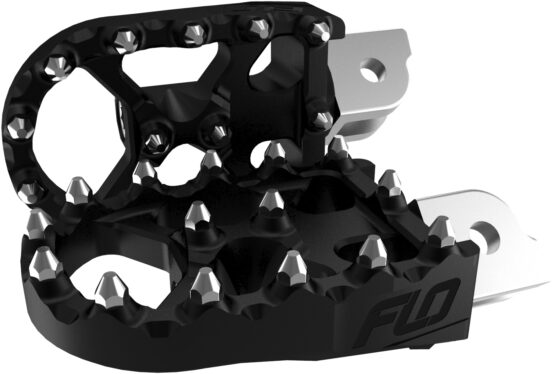 FLO Motorsports Moto Style Footpeg Set Black M8 For Harley Softail