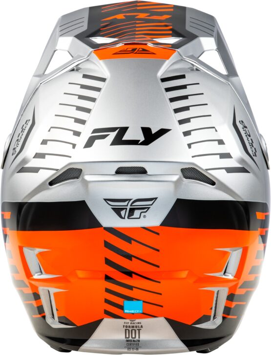 Fly Racing Formula CP Slice Helmet Grey/Orange/Black LG - Image 2