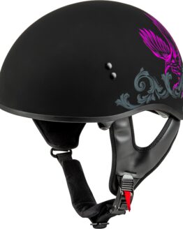 GMAX HH-65 Corvus Helmet Matte Black/Purple/Grey Medium
