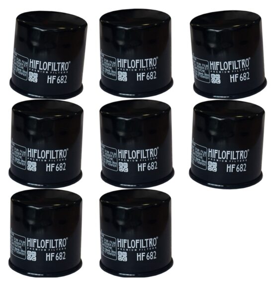 HiFloFiltro HF682 Oil Filter - Black - 8 Pack