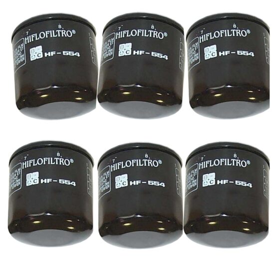 HF554 Oil Filter - Black - 6 Pack