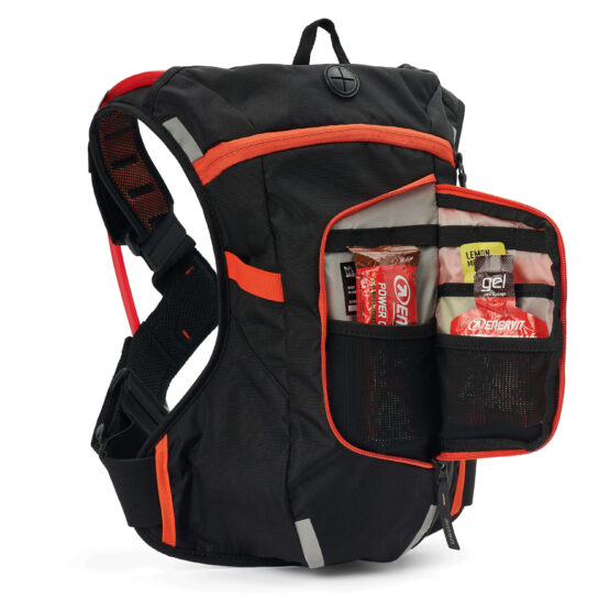 USWE RAW 4 Hydration Pack 4L Black/Orange with 3.0L Bladder - Image 3