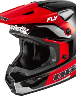 Fly Racing Kinetic DBK Helmet Black/Red/Grey Medium