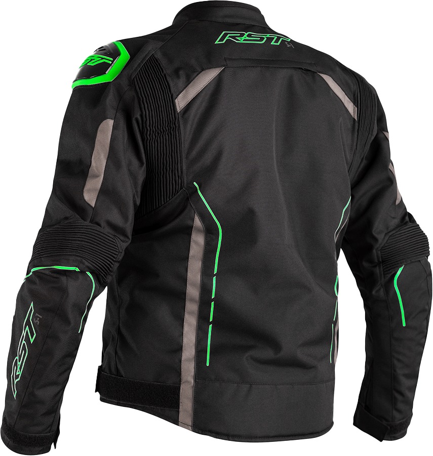 RST S1 CE Textile Jacket Black/Grey/Neon Green Small - Image 8