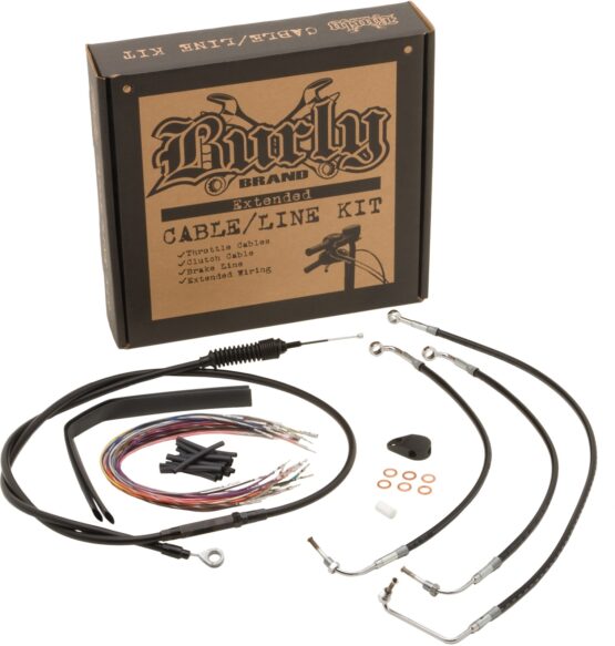 Extended Control Kit for 16" Ape Hangers Black