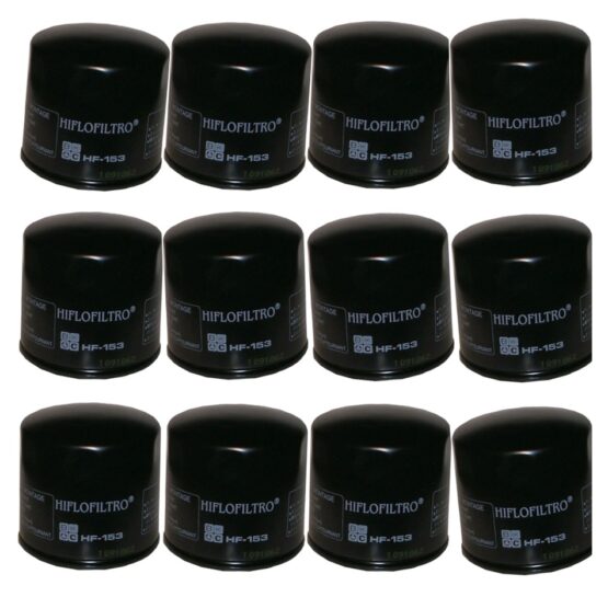 HF153 Oil Filter - Black - 12 Pack