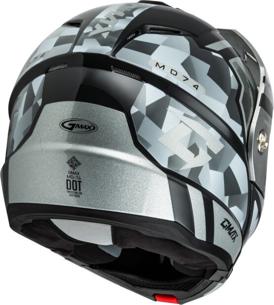 GMAX MD-74 Striker Modular Helmet Silver/Blue Metallic 2X-Large - Image 4