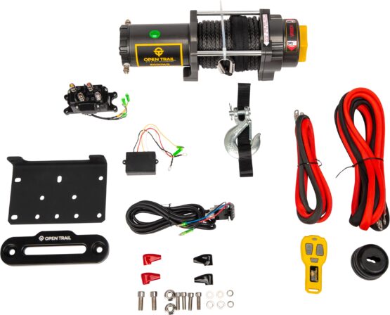 Open Trail 6000LB Wide Winch with Synthetic Rope - Image 2